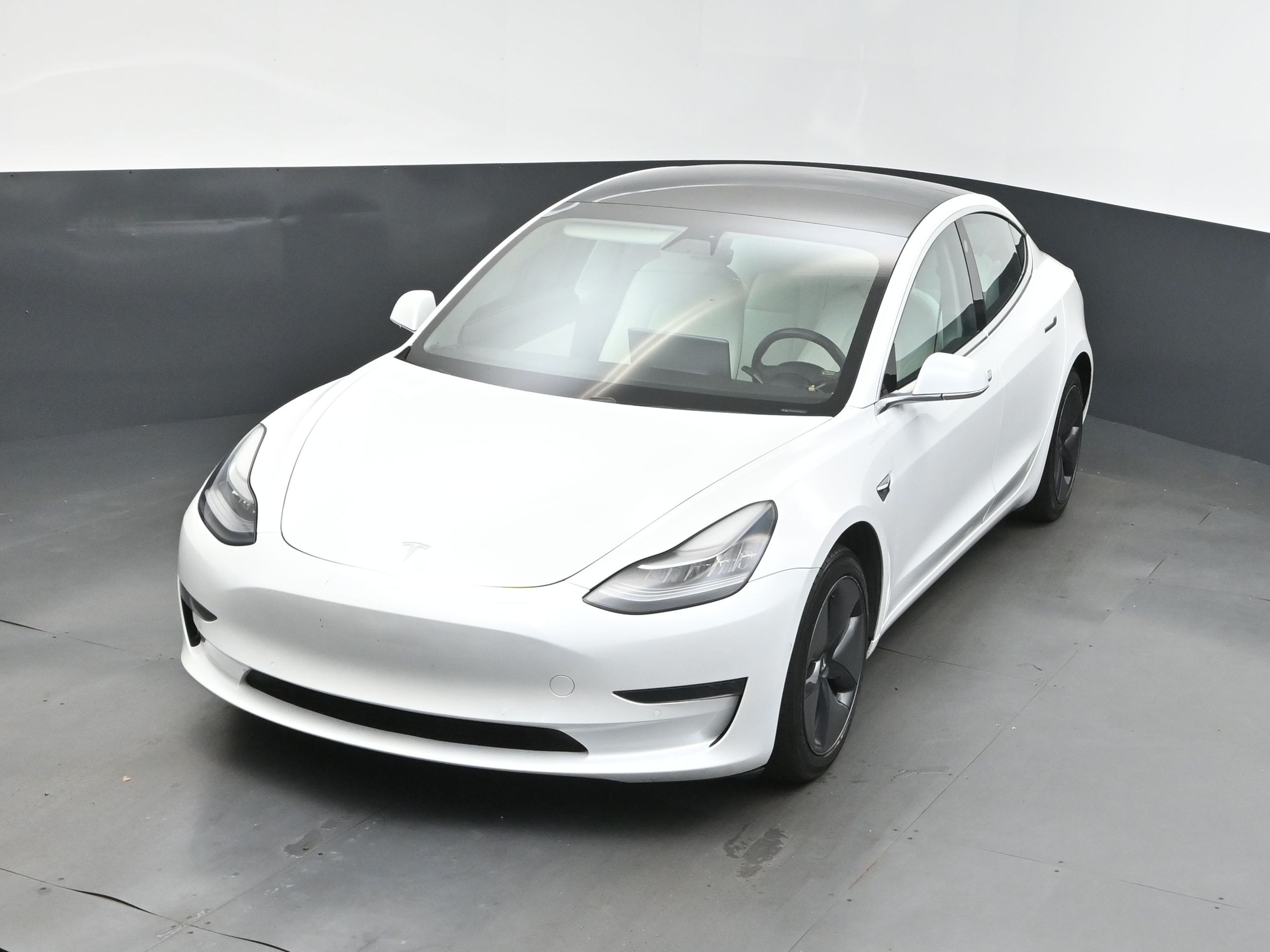2019 Pearl White Multi-Coat Tesla Model 3 RWD Sedan